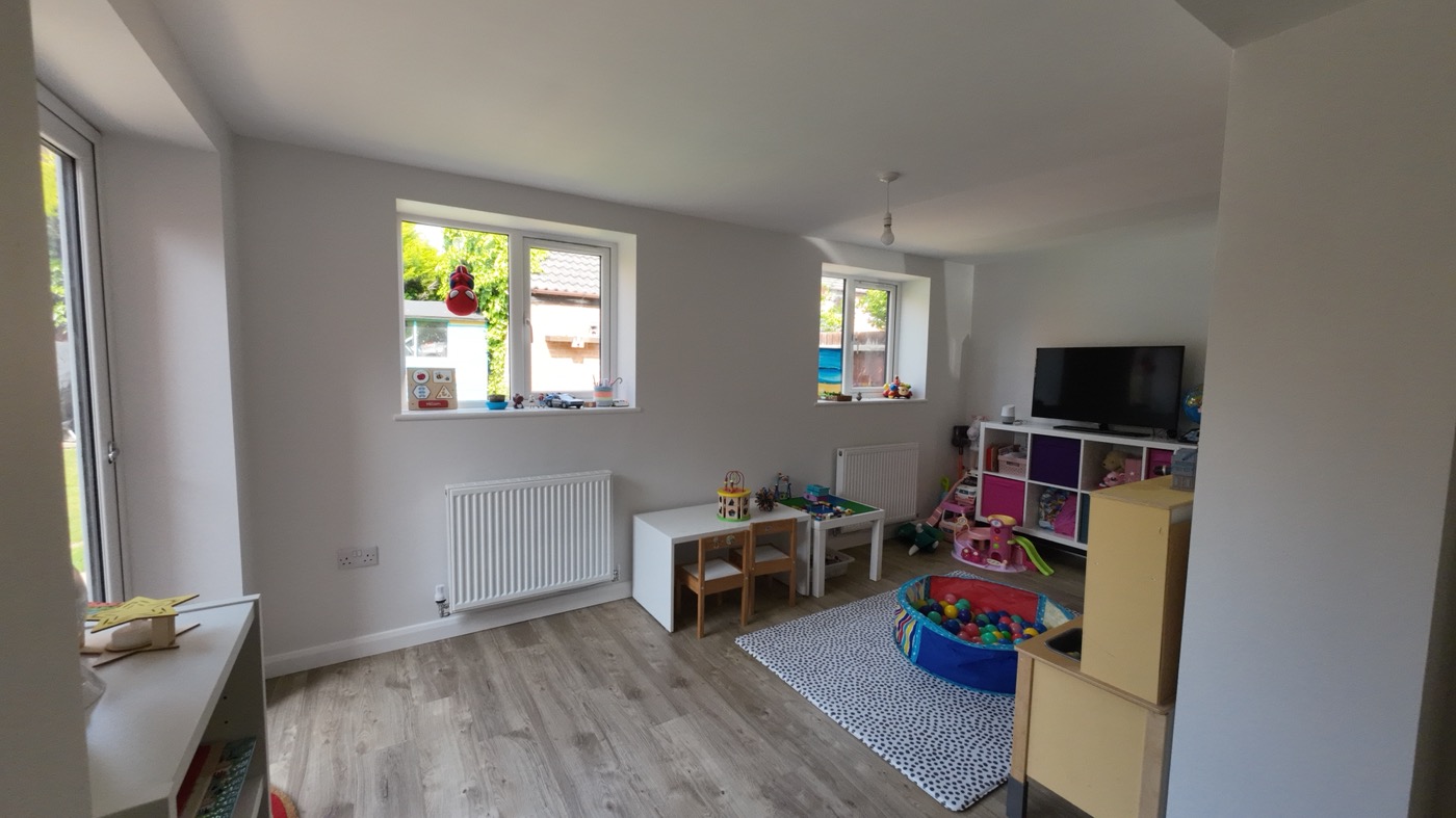 Rear single storey extension in Emerson Valley and Garage conversion - Image 10