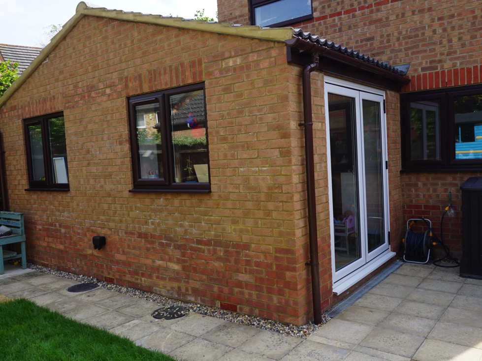Rear single storey extension in Emerson Valley and Garage conversion